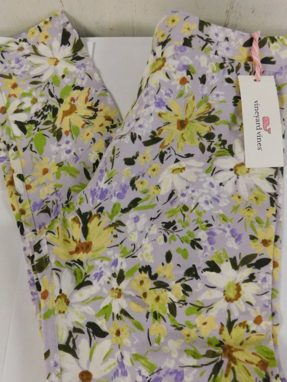 Vineyard Vines Girls Everyday Legging Pants sz M Martha Floral Iris NEW w/ Tag